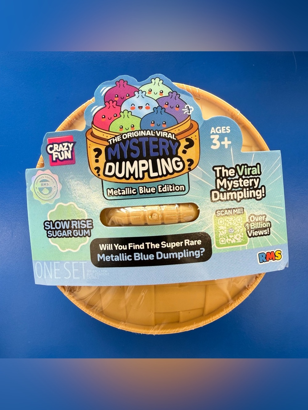 Crazy Fun Mystery Dumpling Metallic Blue Edition Viral Squishy NEW Sealed 2026